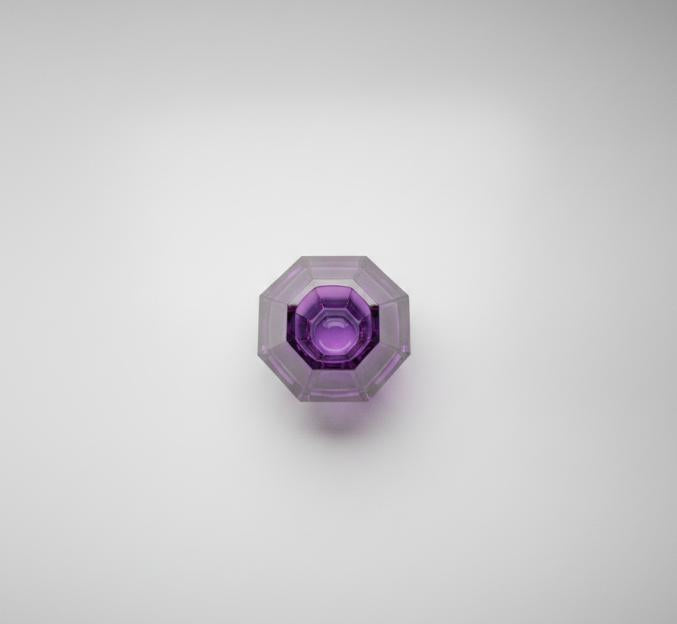 Purple Angular Faceted Vase