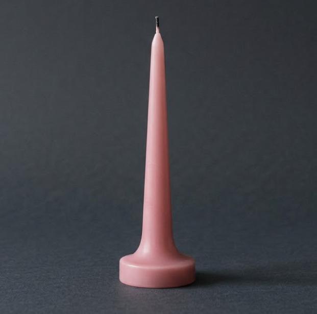 Pink Conical Taper Candle