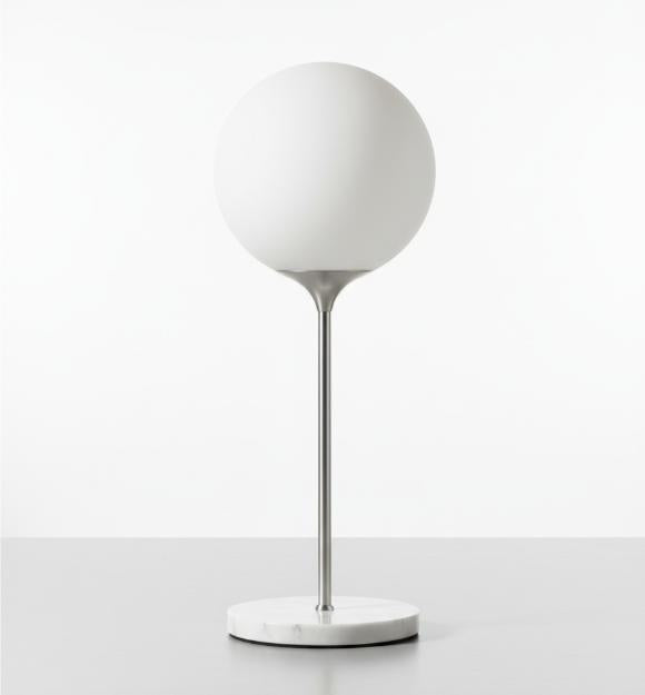 White Globe Table Lamp