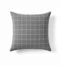 Gray Square Grid Pillow