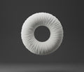 White Round Boucle Pillow