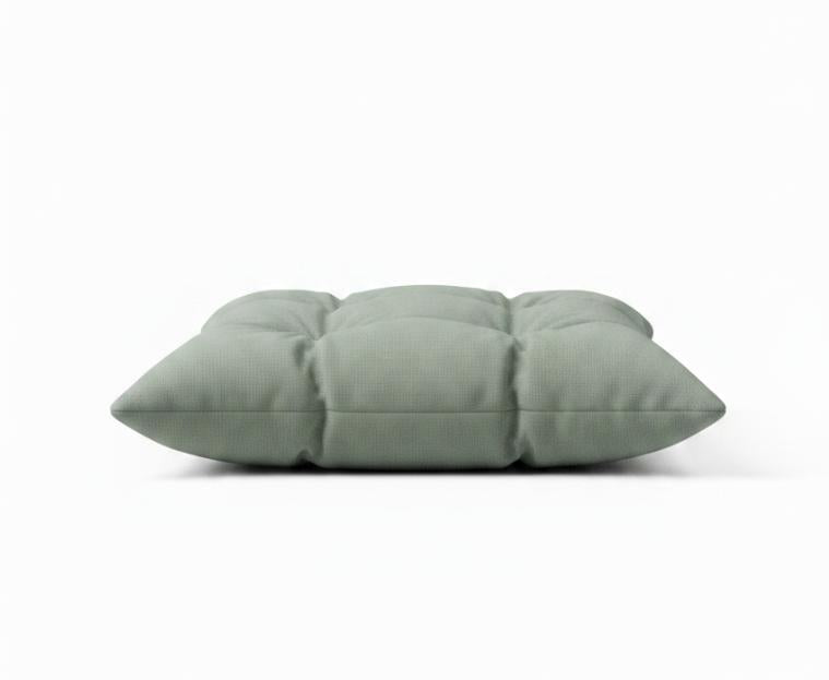 Green Tufted Square Pillow