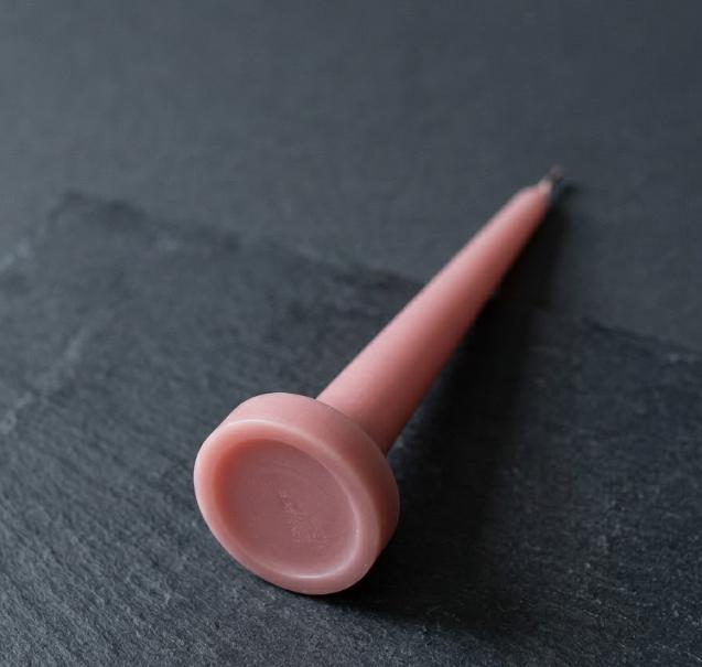 Pink Conical Taper Candle