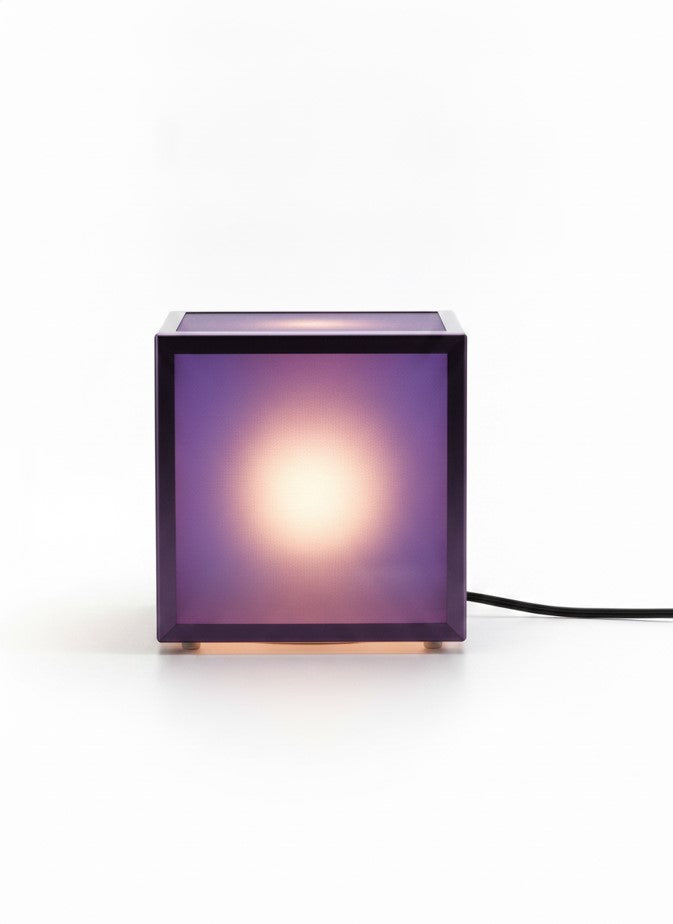 Purple Cube Accent Lamp
