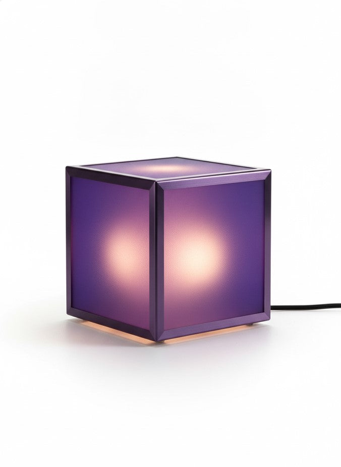 Purple Cube Accent Lamp